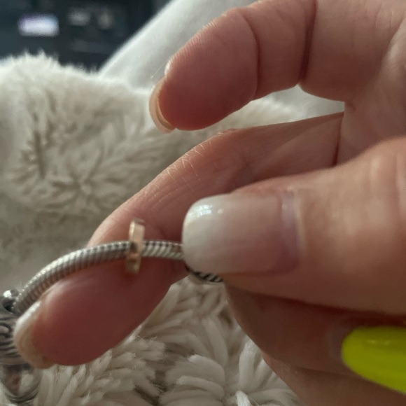 PANDORA Silver BRACELET with 11 Gold and SILVER  CHARMS !!!!!! - Picture 8 of 13